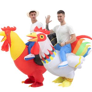 Mascot kostymer som rider Big Rooster Turkiet Ierable Costume Easter Halloween Christmas Carnival Birthday Party Masquerade Holiday Gift