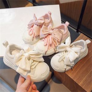Sonbahar Yeni Stil Çocuklar Atletik Ayakkabı Sevimli Bow Girl Bebek Spor ayakkabılar açık çocuk spor ayakkabıları beyaz kaykay ayakkabıları