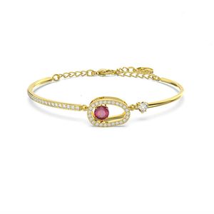 Bracciale Swarovski Designer Luxury Fashion Donna Abbinato a fagioli di acacia Bracciale a cuore che salta Bracciale da donna con elemento di rondine Bracciale con fagioli rossi in cristallo