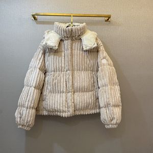 Cappotti invernali da donna Giacche calde alla moda Parka Cappotto casual in velluto a coste con stampa di lettere Capispalla flessibile di alta qualità