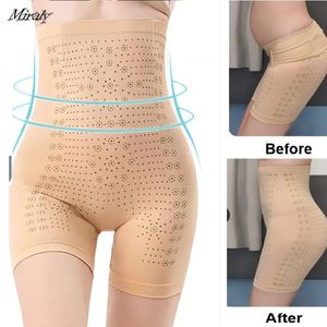 Cintura barriga shaper ionstech única restauração de fibra roupa interior das mulheres calcinha controle shaperwear apertado magro corpo moldar briefs 231006