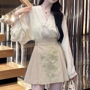 Maternity Outerwear & Coats Strict Selection Palm Pearl X3tz7845 Summer Chinese Style Hanfu Horse Face Skirt Two Piece Set
