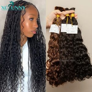 Lace Wigs Bulk Hair Human Braiding Curly Double Drawn Full End 3pcs5pcs For Braids Wholesale Burmese 231006