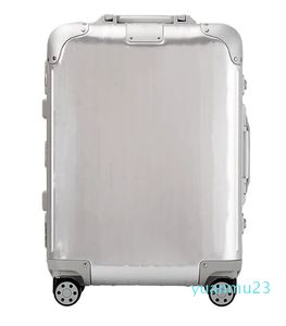 Bags Aluminum Alloy Trolley Case Luxury Designer Carry On Check in Suitcase Cabin Luggage Harness