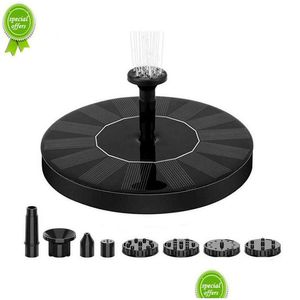 Trädgårdsdekorationer vatten ce mini Solar Fountain Pool Pond Waterfall Decoration Outdoor Bird Bath Powered Floating Drop Delivery Home DH2ZU