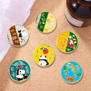 Designer Luxury Brosch Cute Cartoon Panda Rabbit Brosch Dream Come True Koi Student Creative Pin Par Backpack Badge