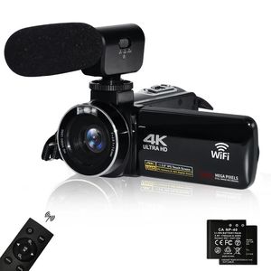 Sports Action Video Cameras 4K Camcorder Ultra HD 56MP Blog for 18 x Digital IR Night Vision WiFi with Microphon 231006