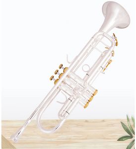 Yeni varış BB Trompet LT198GS-85 Gümüş Kaplama Trompet Küçük Pirinç Müzik Enstrümanı Trompeta Profesyonel Yüksek Sınıf.