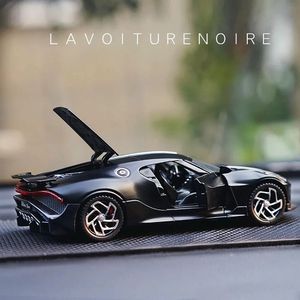Литая под давлением модель автомобиля 1 32 Bugatti Lavoiturenoire Black Dragon Суперкар Игрушечный автомобиль из сплава Литье под давлением Игрушечный транспорт Модель автомобиля Игрушки для детей 231005