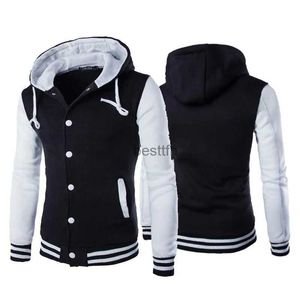 Giacche da uomo Primavera Autunno Felpe con cappuccio da uomo Giacca Ragazzo Felpe con cappuccio da baseball Cappotto Moda Streetwear Slim College Varsity Marca Elegante Veste HommeL231006