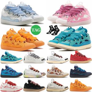 2024 New Arrival Designer Shoes lavin Womens Platform lavina Leather Curb Sneakers Embossed Mother Child Nappa Calfskin Double woven lace up Lavins Mesh trainers