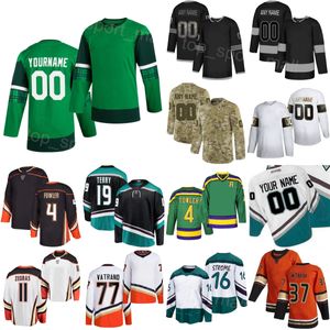 Erkekler Kadın Hokey 91 Leo Carlsson Jersey 11 Trevor Zegras 19 Troy Terry 4 Cam Fowler 37 Mason McTavish 77 Frank Vatrano 16 Ryan Strome Ters Retro Stadyum Serisi