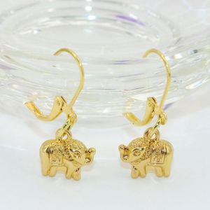 Baumelnde Ohrringe Factory Outlet Luxus Ethnischer Stil Charms Goldfarben 8 11 mm Elefant Tropfen Party Geschenke Schöner Schmuck B2664