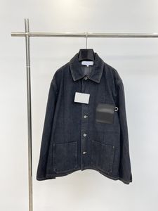 Ny denimjacka högkvalitativ loe designer jacka män kvinnor förlorar denimrock trend denims kläder cardigan overalls hög midja broderade jeans overs 637