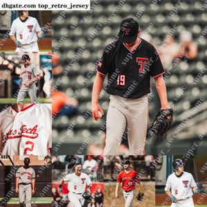 Texas Jerseys Tech Baseball Jersey Jace Jung Cal Conley Braxton Fulford Nate Rombach Cole Stilwell Cody Masters DR