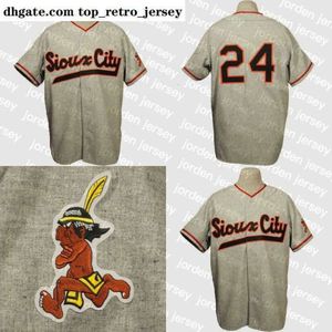 Ny college bär Sioux City Soos 1951 Road Jersey Custom Men Women Youth Baseball Jerseys Double Stitched