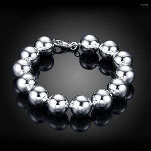 Strand 14m Buddha Ball Armband för kvinnor 925 Stamped Silver Color Luxury Quality Trendy Woman Jewelry 2022 Hela tillbehör 284B