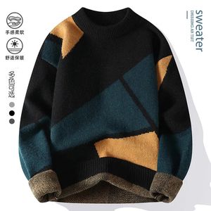 Suéteres masculinos 2023 inverno engrossar suéter quente suéteres outono moda pulôveres de lã masculino tamanho completo m3xl my8005 231005