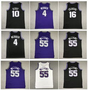 Chris Webber Jason Williams King Basketball Jersey Peja Stojakovic Mike Bibby Maglie di ritorno al ritorno