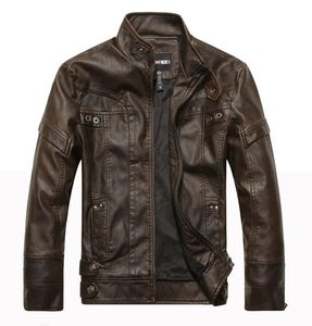 Jaqueta masculina de couro sintético pu com gola alta, bicicleta curta combinada com motocicleta casual elegante de alta qualidade 231005