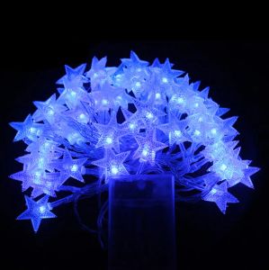 4M 40LEDs 3AA Battery Powered STAR Shaped Theme LED String Fairy Lights Christmas Holiday Wedding Decoration party Lighting 12 LL