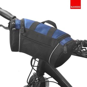 Panniers sacos modelo 11494 5l bicicleta ciclismo saco guiador tubo dianteiro pannier cesta pacote de ombro 231005