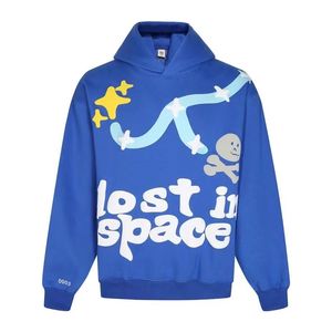 Planet Men Hoodie Mens Tracksits Tasarımcı Kazak Takım Moda Sweatshirt Saf Pamuk Mektup Baskısı 9093 Kırık Break 690