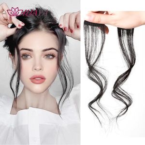 Bangs HUAYA Synthetic Hair Bangs Clips Front Side Long Bangs Fake Fringe Clip In Hair Extensions Accessories for Women 231006