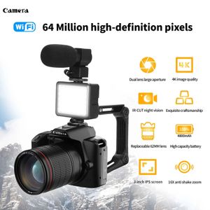 Camcorders 4K Professional Camcorder WIFI Digital HD Video Camera For Streaming Vlog Recorder 16X TimeLapse Webcam Stabilizer Cam gfydf 231101