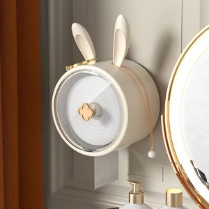 Toilet Paper Holders Paper Towel Storage Box Wall Hanging No Punching Household Bathroom Toilet Roll Paper Box Affordable Luxury 231005