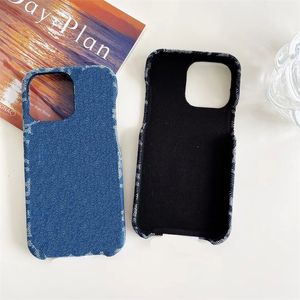 Moda Tasarımcı İPhone 15 15 PRO 15PLUS 14 14 PRO 13PRO 13 12 PRO Max Denim Tasarım Baskı Lüks Cep Telefonu Kılıfı Kapak