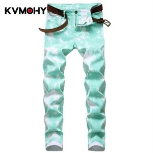 Skinny jeans pantolon erkekler için pamuk sıska baskılı denim jean adam gece kulüpleri şarkıcılar Avrupa tarzı erkek giyim x0621297p