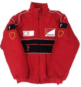 F1 Racing Suit Autumn/Winter Team Haftowane bawełniane wyściełane logo samochodu pełne hafty kurtki w stylu college'u kurtki retro motocyklowe HK
