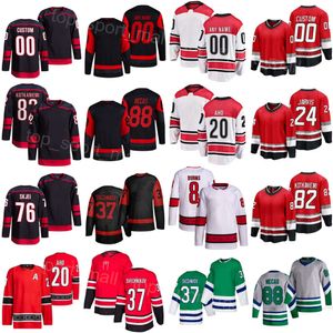 Mężczyźni Kids Women Hockey 88 Martin Necas Jerseys 20 Sebastian Aho 8 Brent Burns 37 Andrei Svechnikov 82 Jesperi Kotkaniemi 24 Seth Jarvis 76 Brady Skjei Reverse Retro Retro