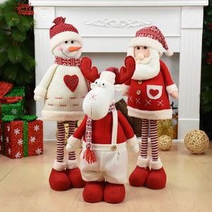 Noel dekorasyonları büyük boyutlu Noel bebekleri geri çekilebilir Noel Baba Kardan Adam Elk Noel Figürinler Noel Dekorasyon Hediyesi Çocuk Noel Dekorasyon Hediyesi 231005