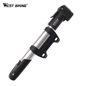 Pompe per bici WEST BIKING Pompa per bicicletta Mini MTB Bike Pompa portatile in lega di alluminio con pompe Schrader Presta ad alta pressione 230927