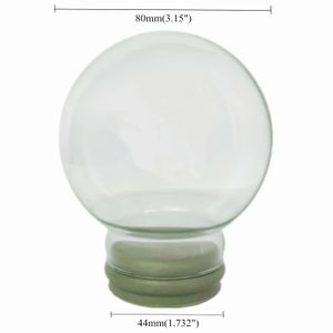 Christmas Decorations 80mm DIY Water Snow Ball Accessories Christmas Snow Globes decoration ornament 231005