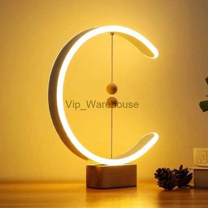 Table Lamps Modern Intelligent Desk Lamp Creative Magnetic Suspension Balance Decorative Bedside Night Light YQ231006