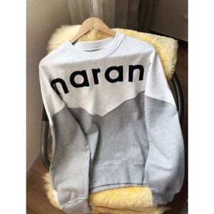 Isabels Marant Novo Hoodie Top Designer Moletom Hoodies Carta Casual Moda Tendência Vintage Impressão Slim Algodão Clássico Com Capuz Mulheres Pulôver Suéter i6