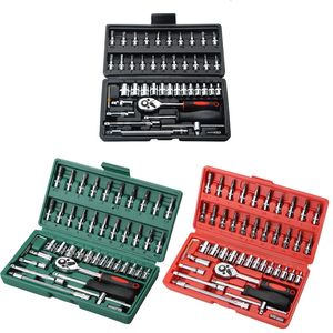 Screwdrivers PcsSet Multifunctionl Ratchet Wrench Set Professional Mechanic Repair Tools Combination Kit with Carry for Auto Repair 231005