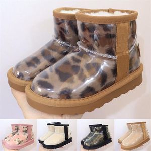 الأولاد الصغار الاطفال الشتاء الكلاسيكية واضحة mini f21snow boots فتاة الكاحل القوس فرو أسود الكستناء الوردي bowtie الأطفال أحذية الحجم 9263C