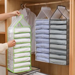 Aufbewahrungsboxen Super Lange Haushalt Layered Finishing Bag Kleiderschrank Hosen PVC Organisiert Taschen Organizer Home Storge