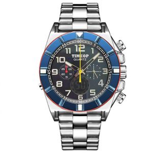 新しいデザインメンズウォッチモントレデフクソグラフクォーツF1ステンレススチールラグジュアリービジネス腕時計オロロジルッソデザイナー男性時計小さなダイヤルワーク