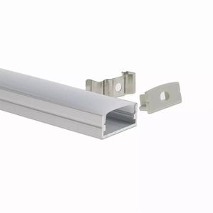 Balkenlichtgehäuse U-förmiges Aluminium-LED-Profil mit milchiger Abdeckungsbeleuchtung für Streifen-Innendekoration290y