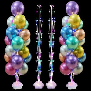 Outros suprimentos para festas de eventos 1/2 conjunto de balões suporte de balão coluna feliz aniversário decoração de festa adulto crianças casamento evento festa balão 231005