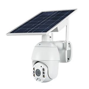 Gadinan 4G SIM Card /WIFI 1080P Solar Camera IP Security Surveillance PTZ Dome P2P Outdoor 4X AI PIR Detect Monitor Cloud Camera