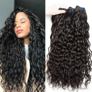 Perucas de renda 30 polegadas brasileira onda de água feixes de cabelo humano vipbeauty para mulheres negras remy hiar 1 peça 3 peças negócio 231006