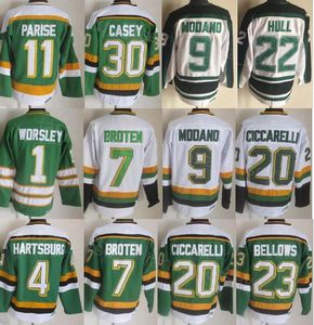 Man Vintage Hockey 4 Craig Hartsburg Jersey Retro 20 Dino Ciccarelli 1 Gump Worsley 11 JP Parise 30 Jon Casey 9 Mike Modano 7 Neal Broten 23 Brian Bellows Classic CCM