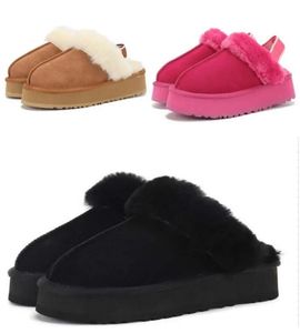 زغب نعم شريحة Tuggy أستراليا Sheepes Sheed Suede Slippers Slippers Sherpa Disquette Women's Platfor