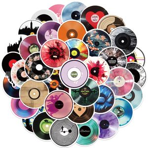 50 peças adesivos de vinil preto para gravação de cd para carro, laptop, geladeira, capacete, ipad, bicicleta, telefone, motocicleta, ps4, livro, pvc, brinquedos, crianças, decalques diy, decoração de skate